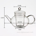 Coffee Tea Leaf Fire Resistant Glass Teapot